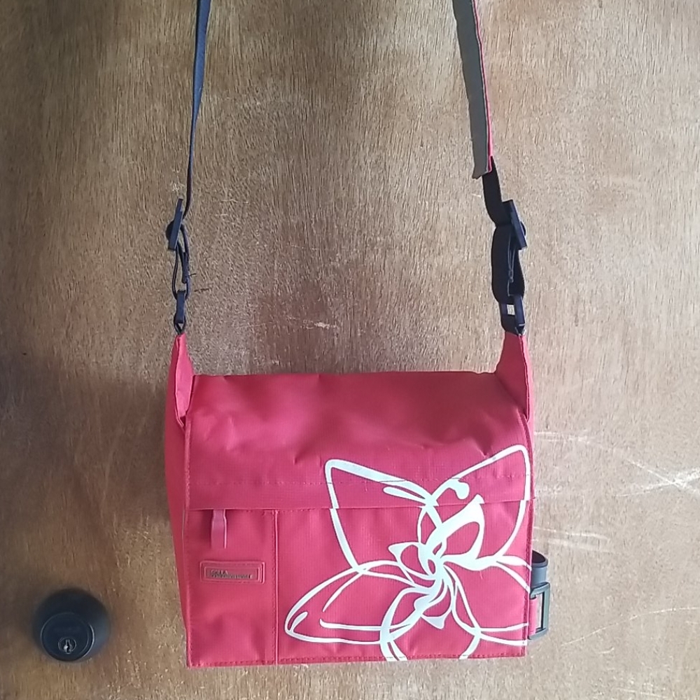 EUC Golla Red flower camera bag
